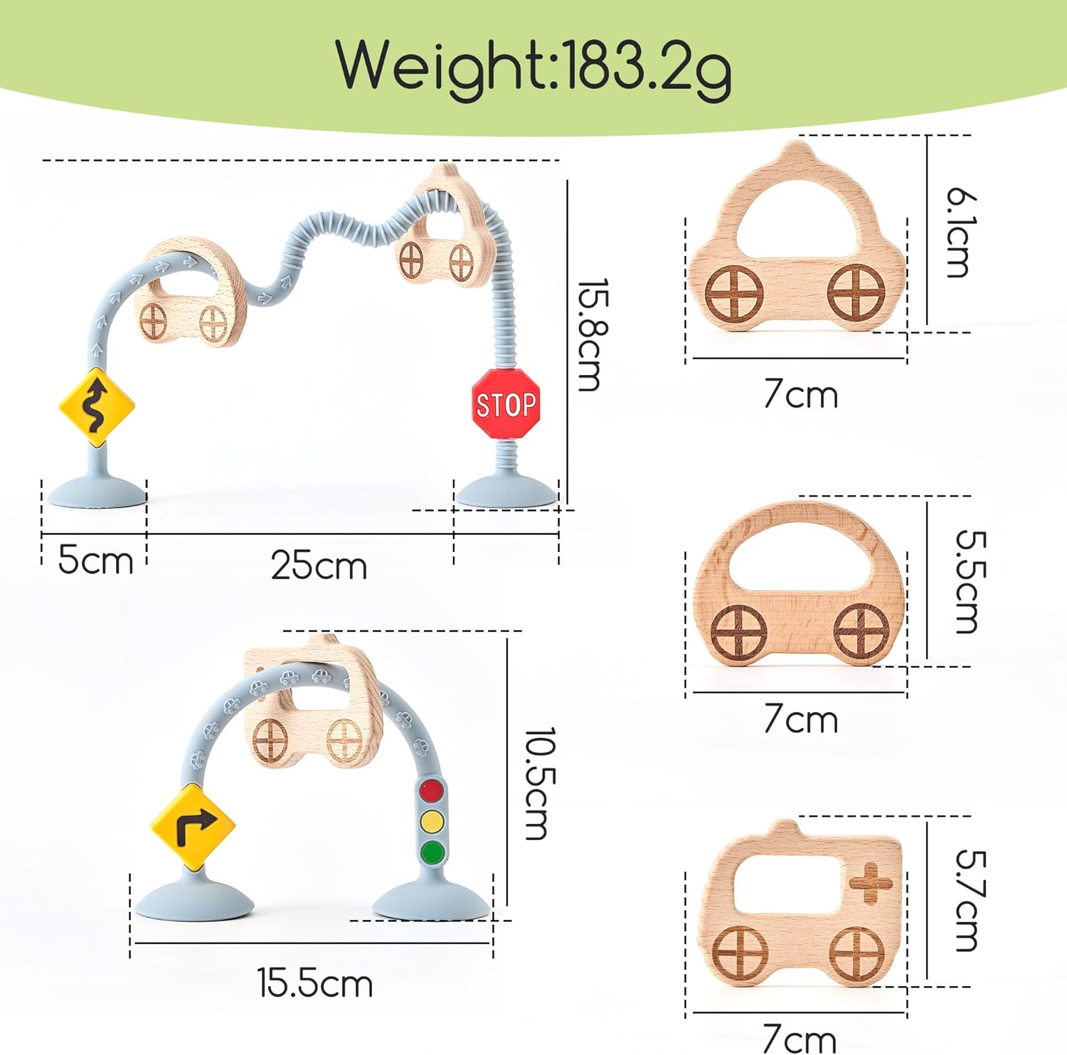 Cube d’activité sensoriel pour bébé avec ventouse et boulier Montessori – Image 6