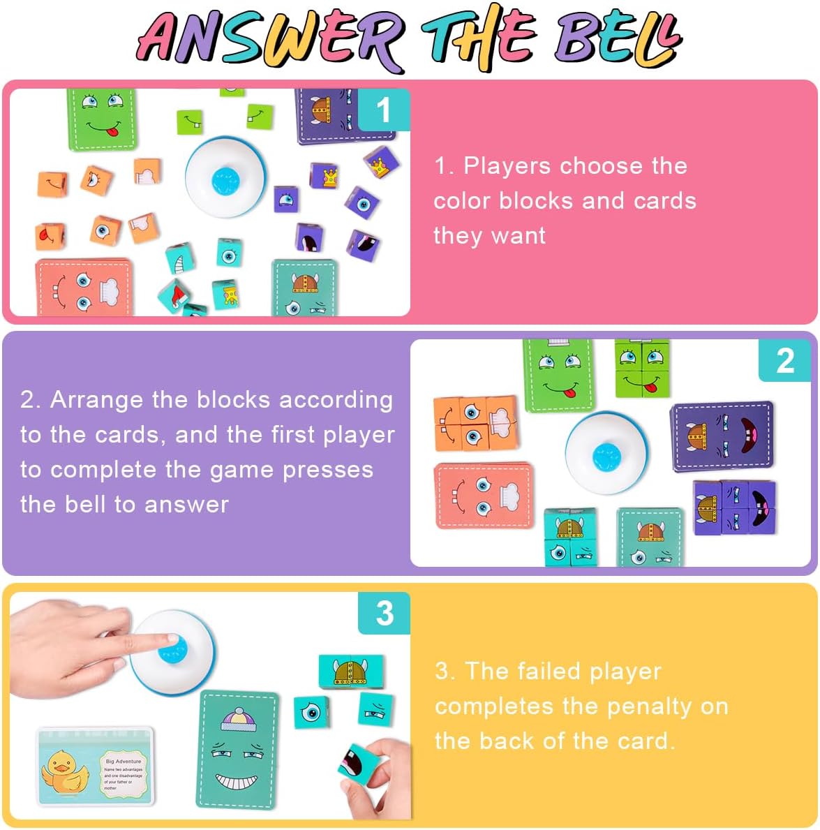 Cube magique à visages changeants en bois pour enfants Montessori – Image 6