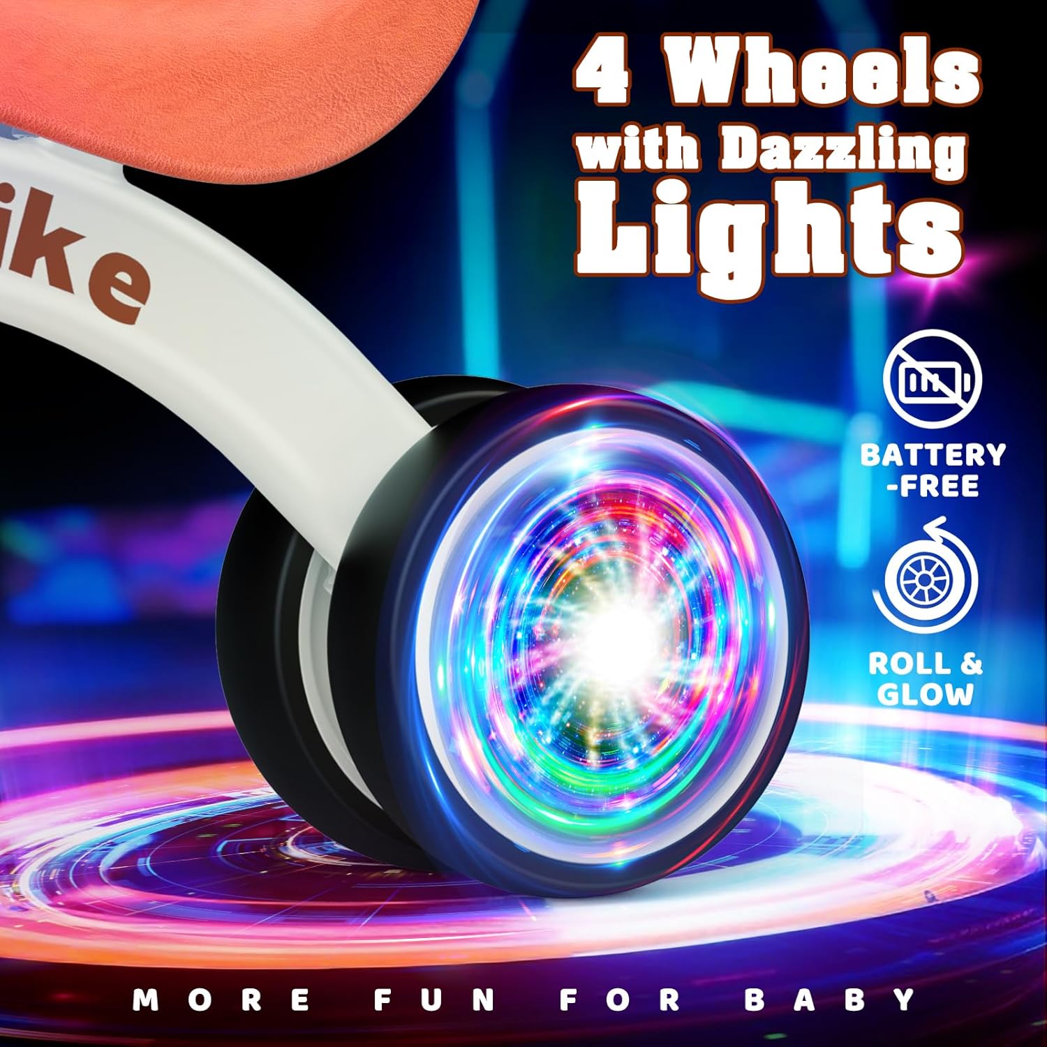 Draisienne évolutive bébé 1-2 ans avec roues lumineuses – Image 2