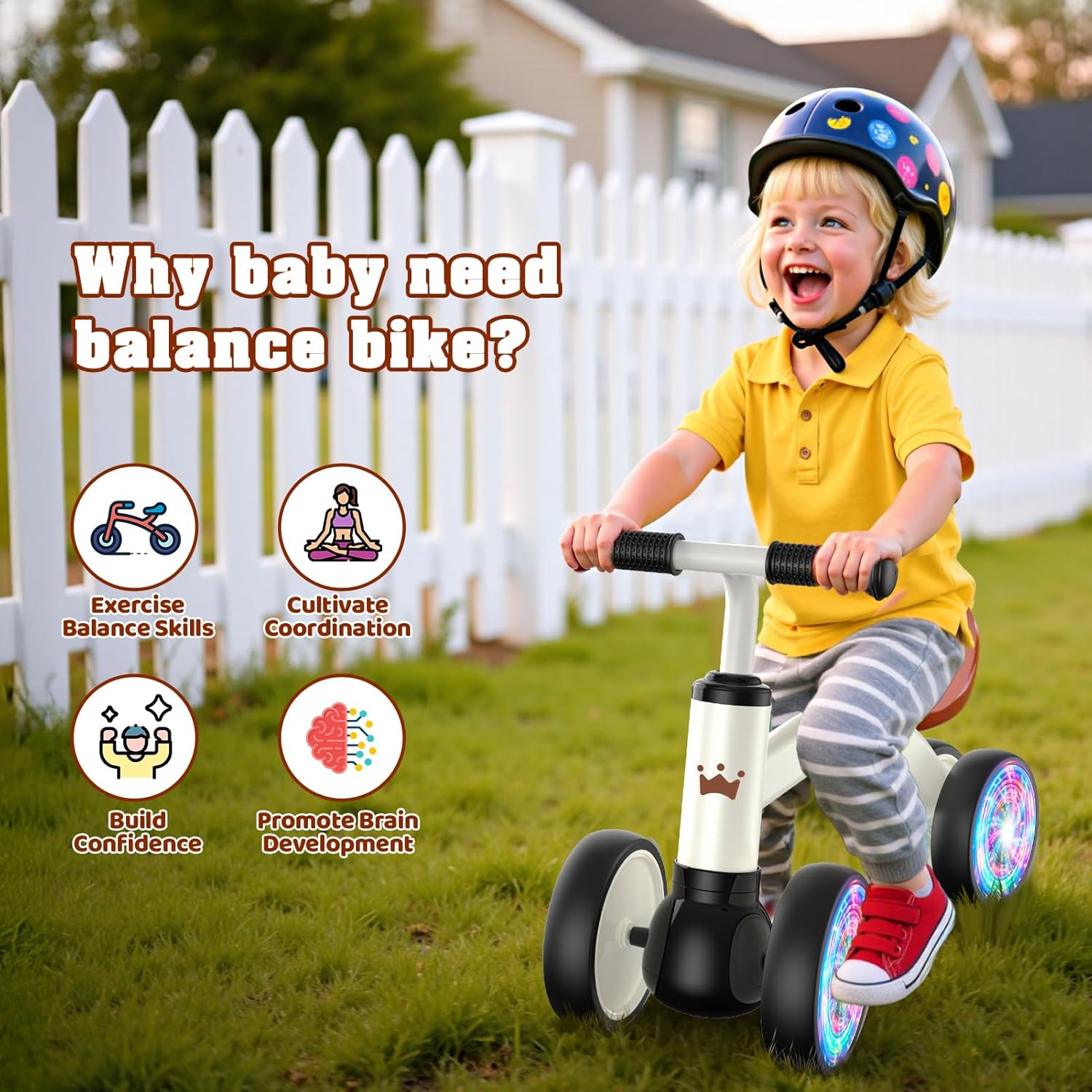 Draisienne évolutive bébé 1-2 ans avec roues lumineuses – Image 4