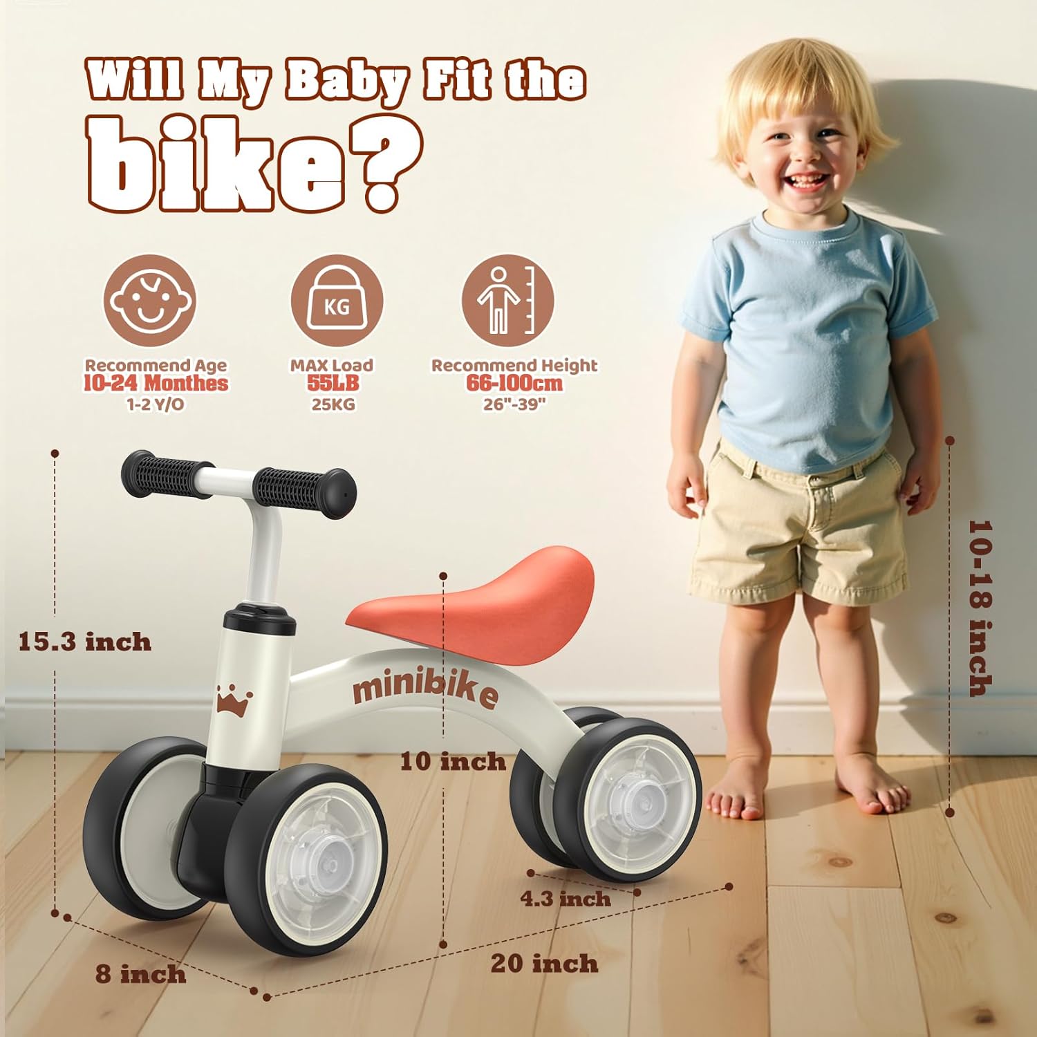 Draisienne évolutive bébé 1-2 ans avec roues lumineuses – Image 5