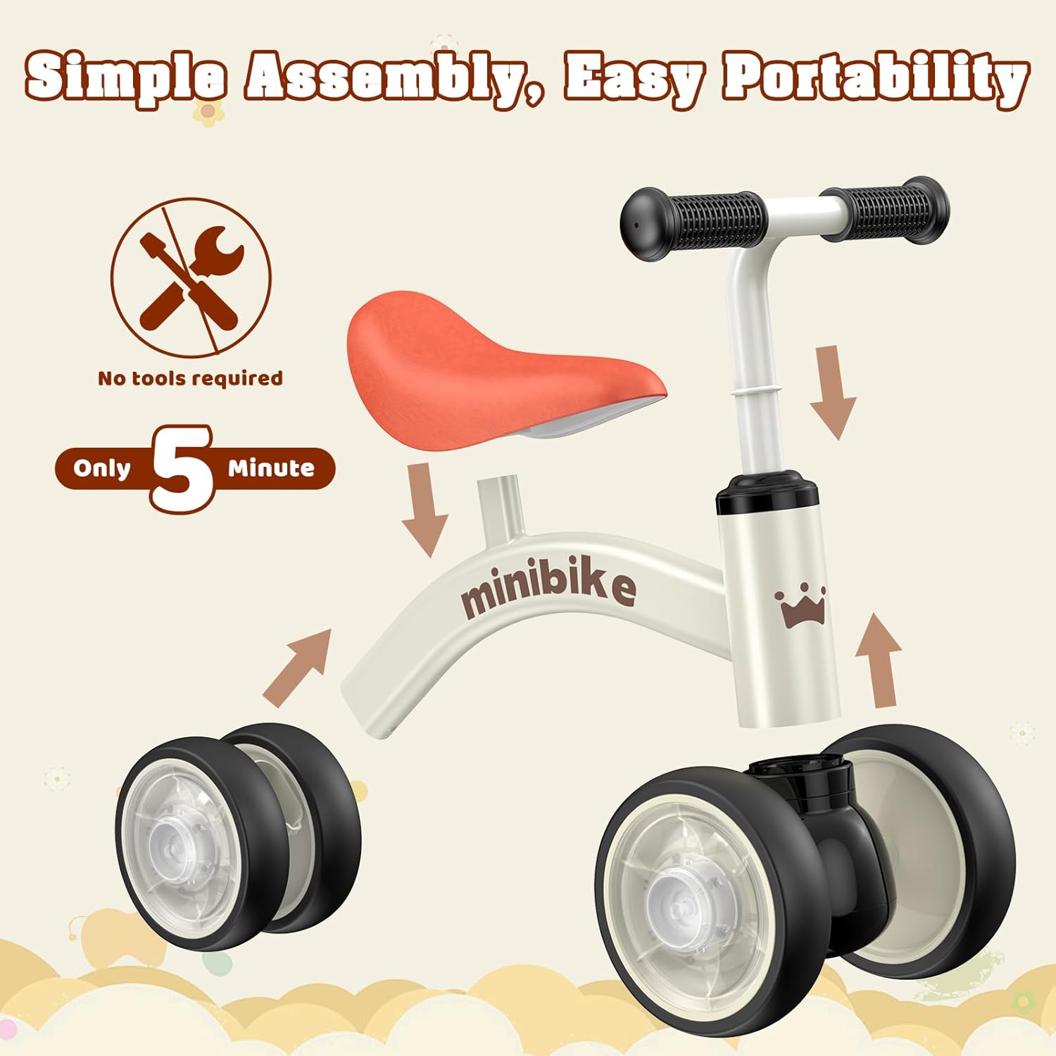 Draisienne évolutive bébé 1-2 ans avec roues lumineuses – Image 6