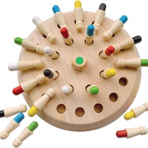 Échecs Montessori : jeu de mémoire en bois pour enfants dès 4 ans