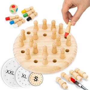Échecs de Mémoire Toyfel Magnus : Jeu Montessori en Bois pour Adultes et Enfants
