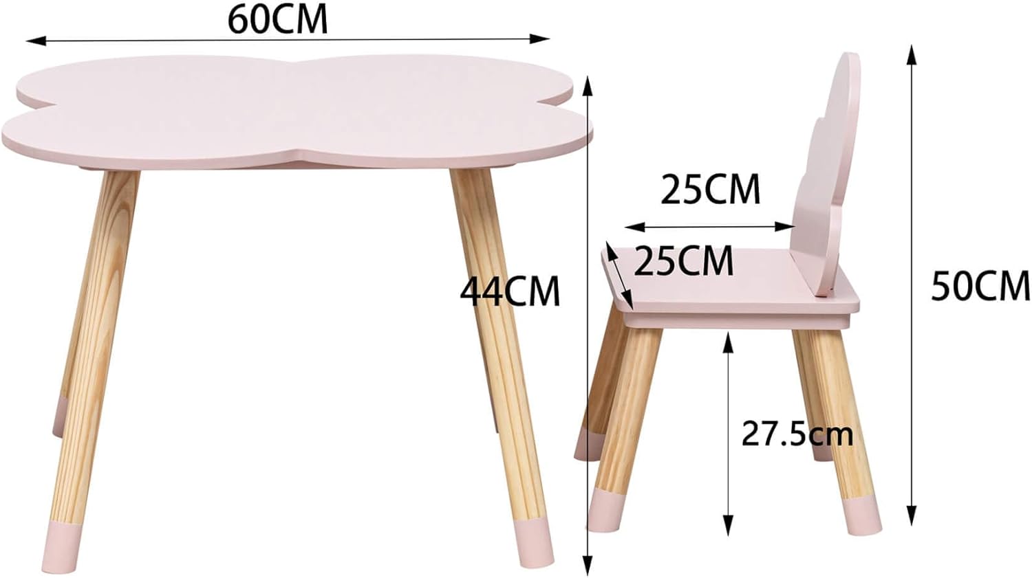 Ensemble Table et Chaises Montessori pour Enfants – Rebecca Mobili – Image 3