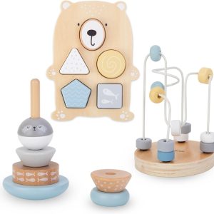 Ensemble de jouets en bois Montessori pour bébé dès 10 mois
