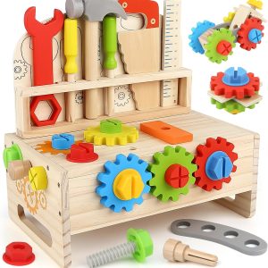 Etabli de bricolage enfant Montessori – Jouet éducatif en bois Vanplay pour 3 à 6 ans