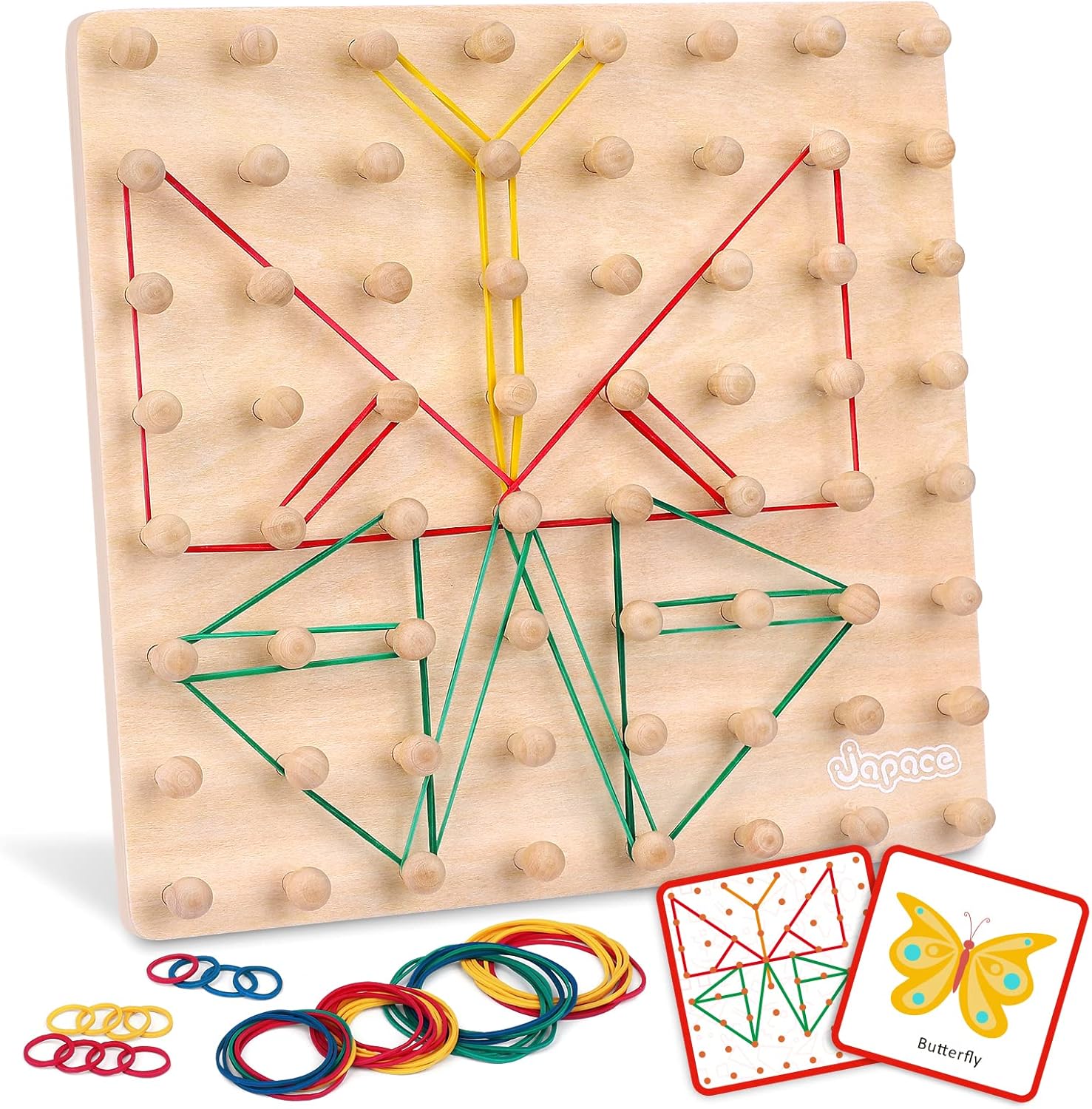 Geoboard Montessori en bois pour enfants : améliorez leur motricité en jouant