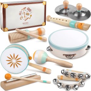 Instruments de musique en bois pour bébés et tout-petits Montessori