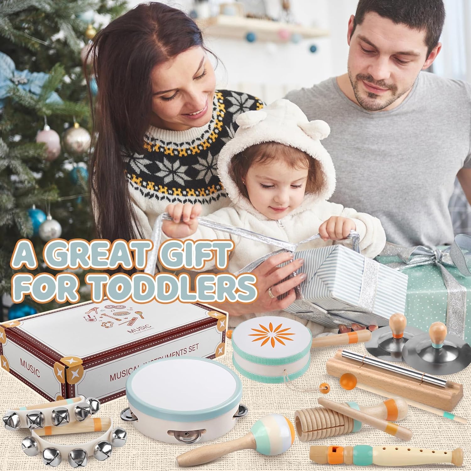 Instruments de musique en bois pour bébés et tout-petits Montessori – Image 6