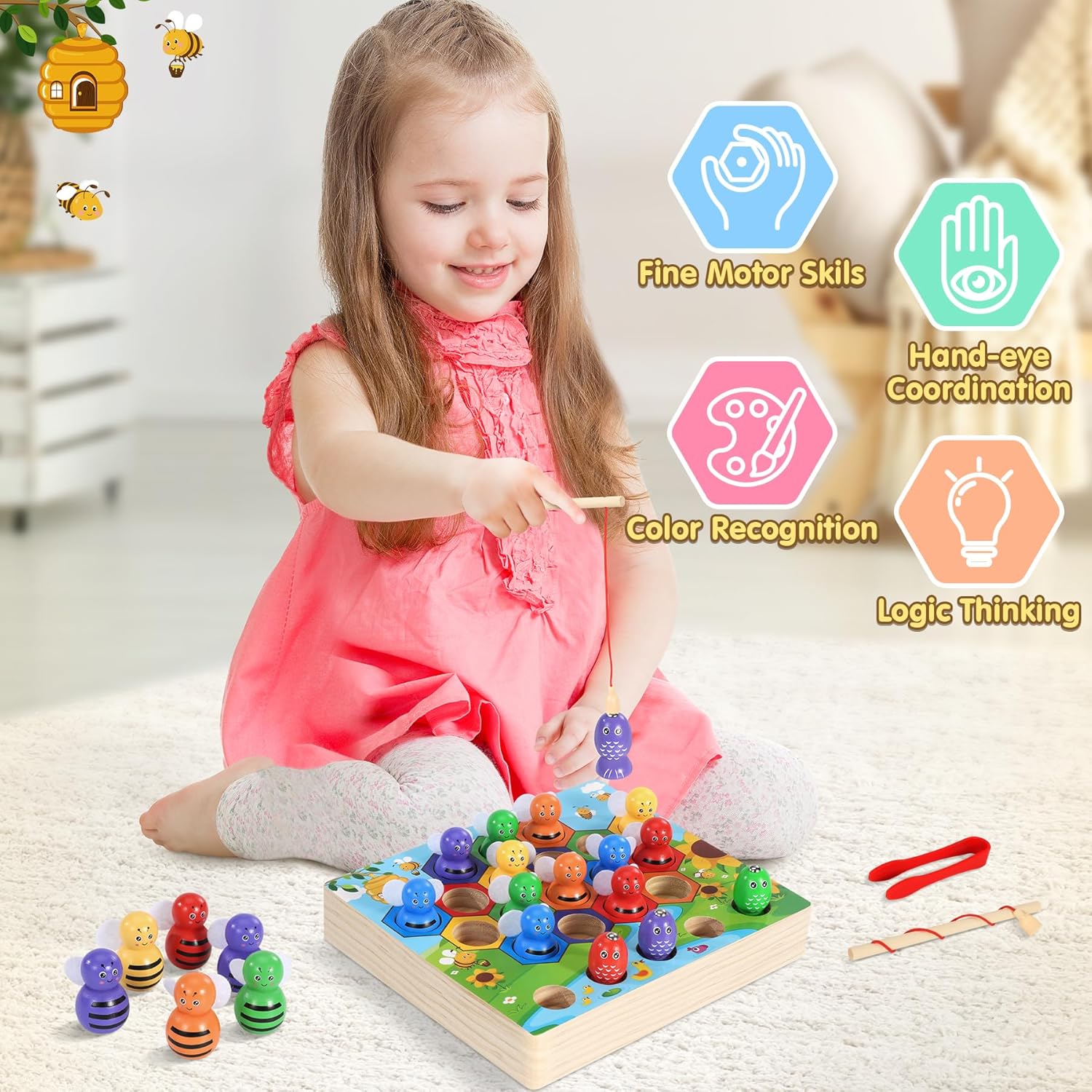Jeu de Tri et Comptage Montessori Ophy 3+ pour Motricité Fine – Image 2