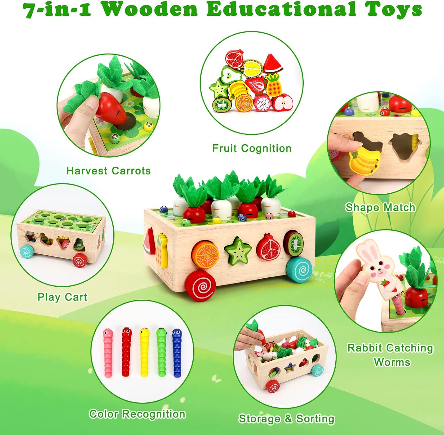 Jeu de motricité Montessori 7 en 1 pour enfants de 3 à 6 ans – Image 3