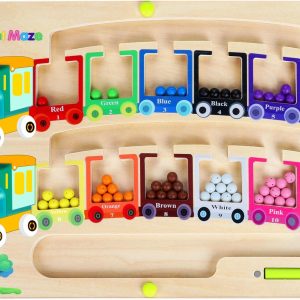 Jeu de motricité Montessori en bois pour enfants : apprendre et trier les couleurs