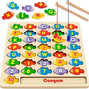 Jeu de pêche Montessori : lettres et chiffres magnétiques pour enfants de 3 à 5 ans