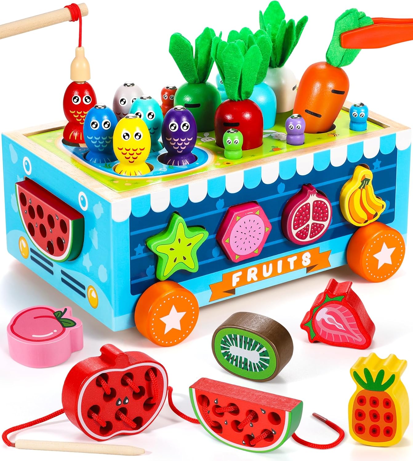 Jeu de pêche magnétique Montessori Cooljoya pour enfants de 2 à 4 ans