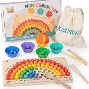 Jeu de perles Montessori Kidmigo : jouet éducatif pour enfants de 3 à 6 ans