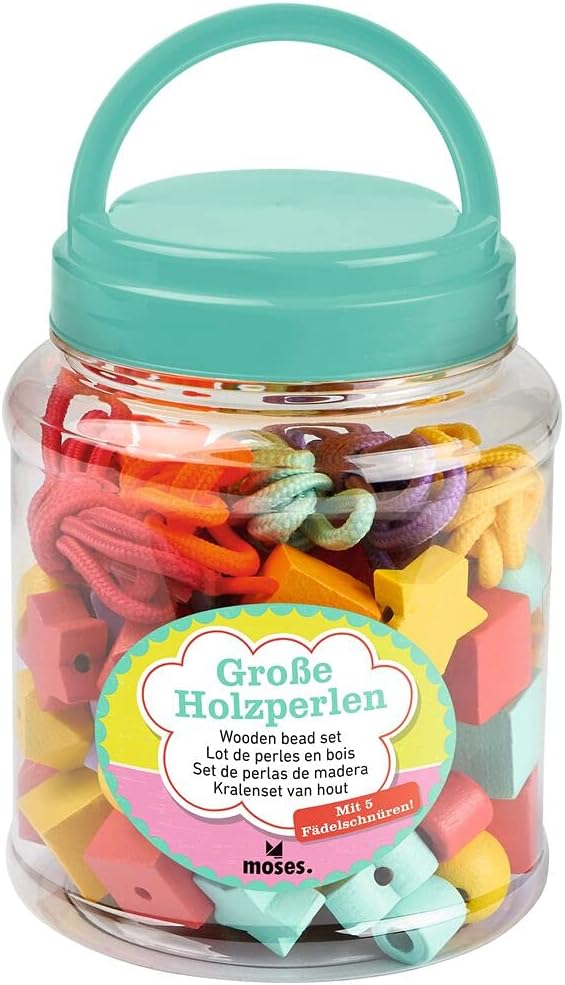 Jeu de perles à enfiler Montessori Moses pour enfants dès 3 ans