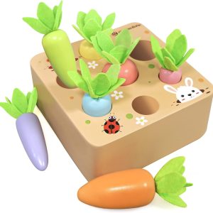Jeu de récolte de carottes Montessori : le cadeau idéal pour développer la motricité des bébés de 1 à 3 ans