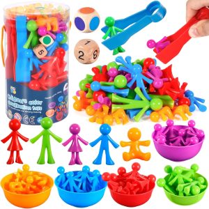 Jeu éducatif Montessori NCKIHRKK pour enfants de 2 à 5 ans : apprentissage des couleurs et comptage