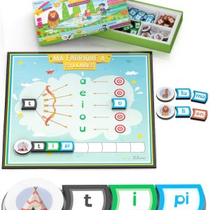 Jeu éducatif Montessori : apprendre à lire avec l&rsquo;arc de syllabes et mots