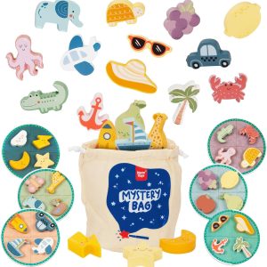 Jeu sensoriel Montessori Nene Toys : Reconnaissance tactile pour enfants 3+