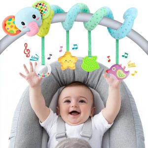Jeux d&rsquo;éveil Montessori pour bébé : hochet, dentition et spirale d&rsquo;activités