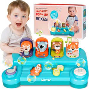 Jouet Montessori Pop Up : développer la motricité fine chez les bébés de 1 an