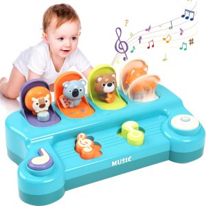 Jouet Montessori Pop-up avec Musique pour le Développement de la Motricité Fine chez le Bébé