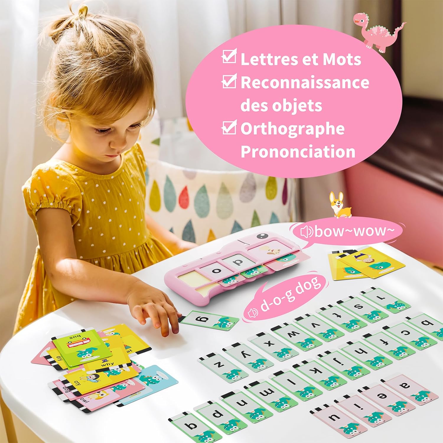 Jouet Montessori YAZAK : Cartes éducatives pour apprentissage de l’anglais chez les jeunes enfants – Image 2