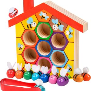 Jouet Montessori en Bois : Apprendre les Couleurs et la Motricité Fine dès 3 ans