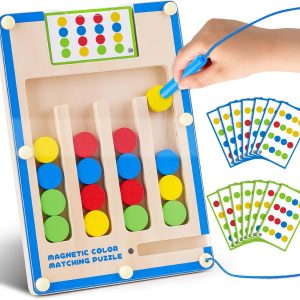 Jouet Montessori en bois : labyrinthe magnétique éducatif pour enfant
