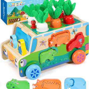 Jouet Montessori en bois magnétique 7-en-1 pour enfants de 2 ans