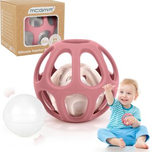 Jouet de dentition bébé balle sensorielle montessori sans BPA