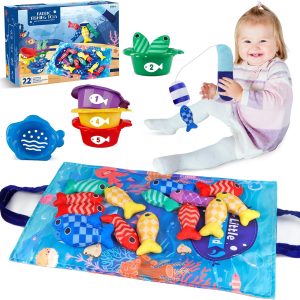 Jouet de pêche éducatif Montessori pour bébé 6 mois à 3 ans