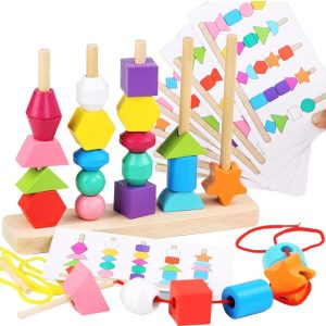 Jouet d&rsquo;éveil Montessori 2 en 1 en bois : éducatif et pédagogique pour bébé