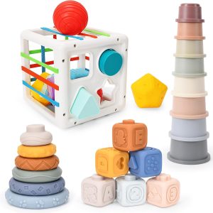 Jouet d&rsquo;éveil Montessori 5 en 1 pour bébé de 6 mois à 3 ans