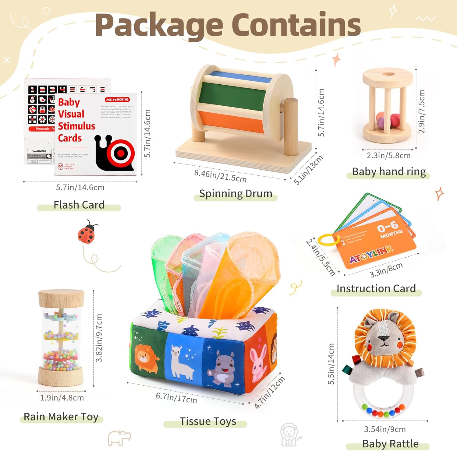 Jouet d’éveil sensoriel Montessori pour bébé de 6 mois à 1 an – Image 2