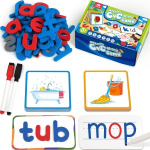 Jouet éducatif Montessori : apprendre l&rsquo;alphabet avec les cartes de vocabulaire Coogam