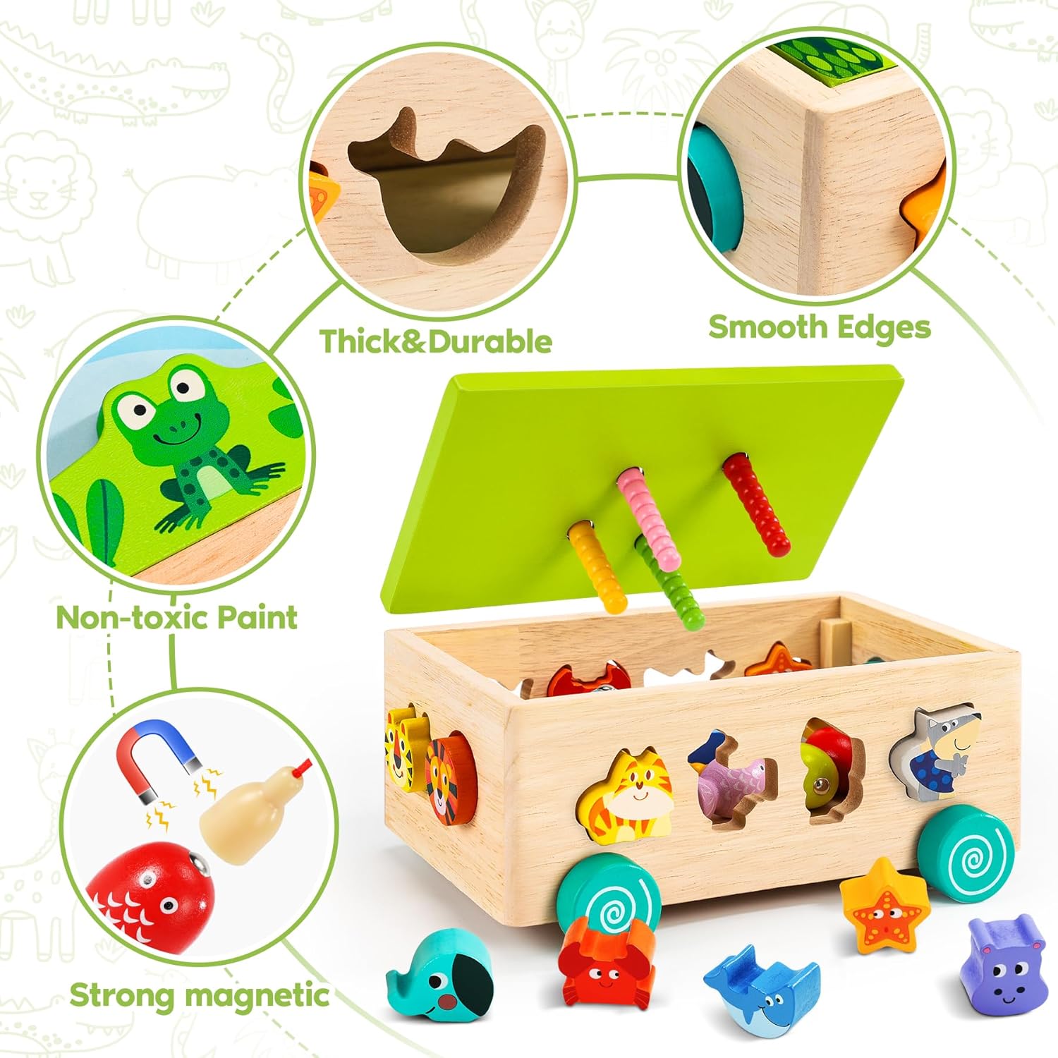 Jouet éducatif montessori 6 en 1 pour bébé et enfant 1 à 4 ans – Image 6