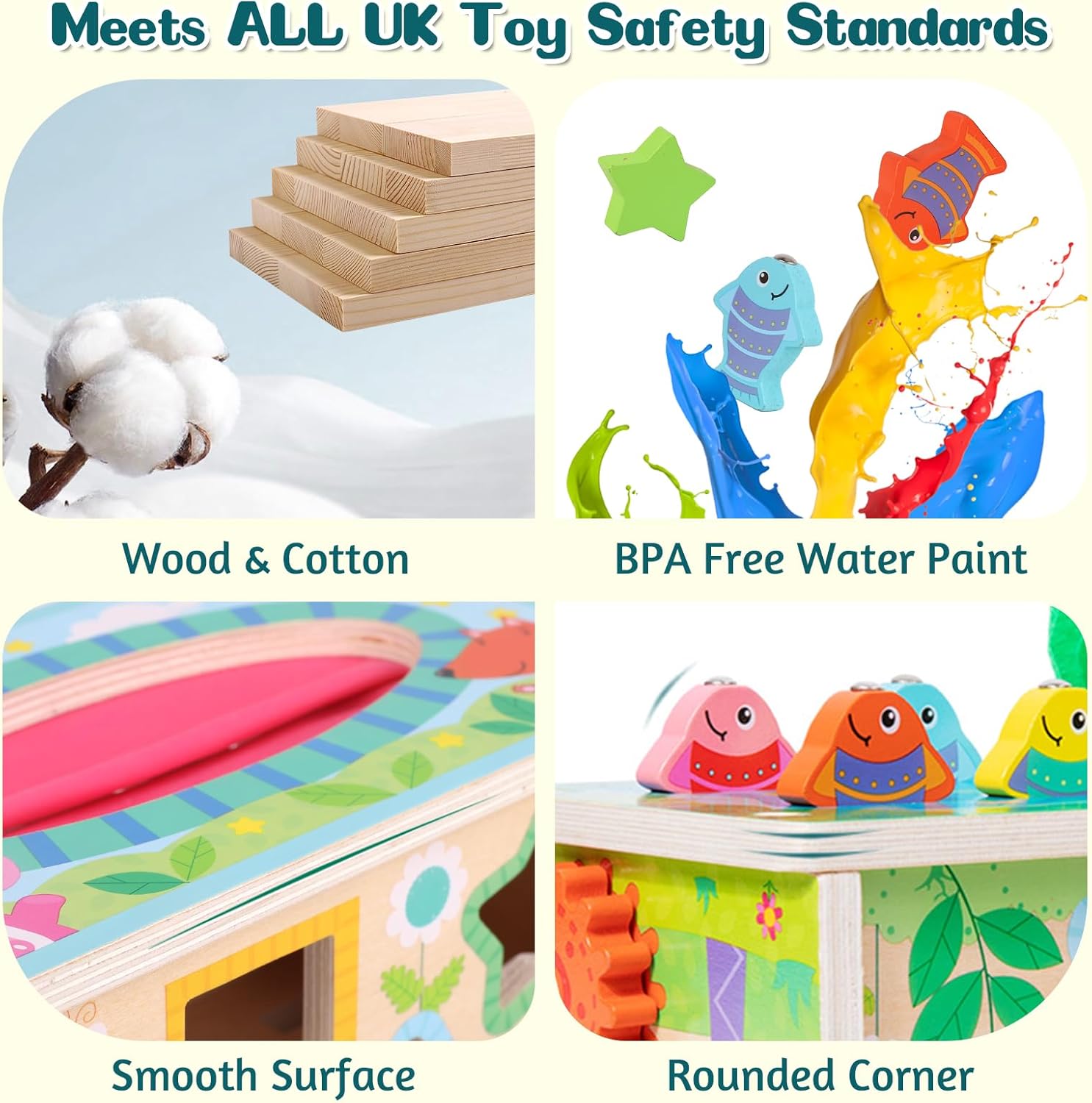 Jouet montessori en bois 6 en 1 pour éveil et motricité bébé 1-3 ans – Image 5