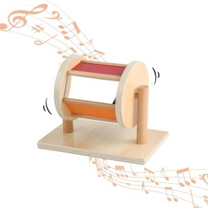 Jouet montessori en bois avec miroir et cloche pour bébé 6 mois et plus