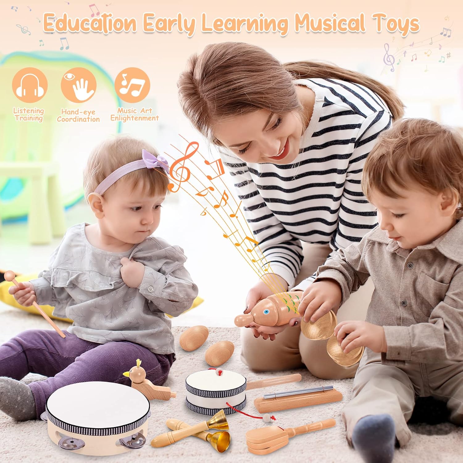 Jouet musical Montessori Jojoin pour bébé et enfant 1-4 ans – Image 2