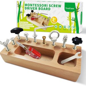 Jouets Montessori en bois pour motricité fine et apprentissage préscolaire