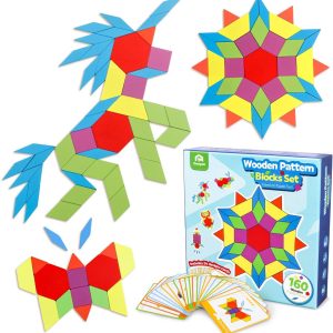 Kit Montessori : tangram en bois Coogam 160 pièces pour enfants