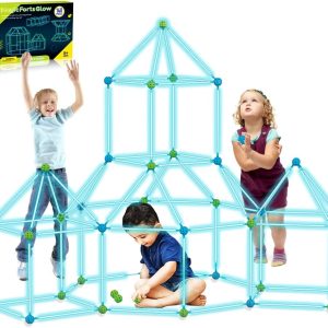 Kit de construction Montessori 140 pièces pour enfants – Jouets phosphorescents pour apprentissage du bricolage