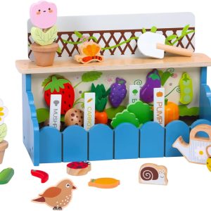 Kit de jardinage Montessori en bois pour enfants 2-5 ans