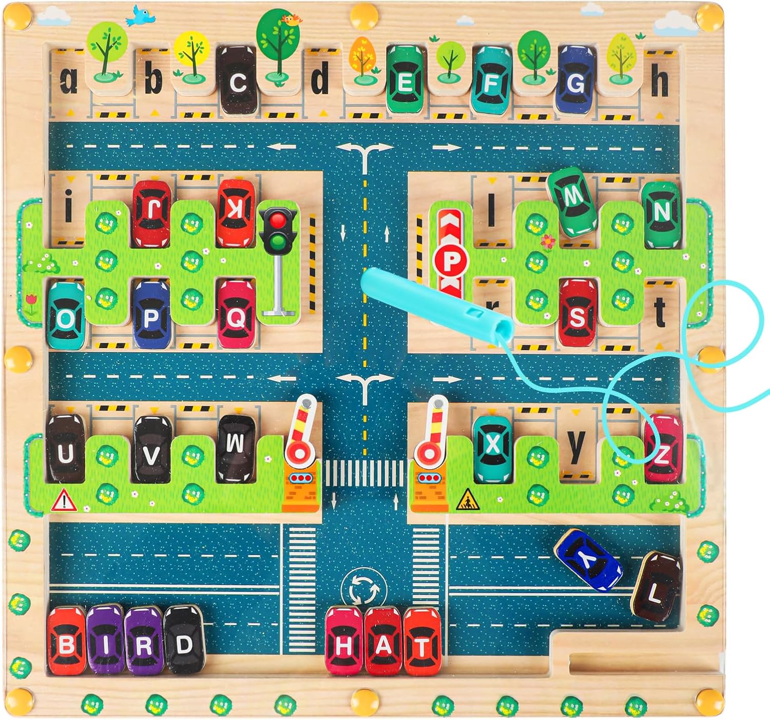 Labyrinthe magnétique Montessori en bois VLEDARLING pour enfants de 3 à 6 ans