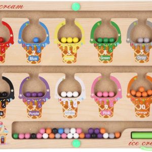 Labyrinthe magnétique Montessori : jeu de tri et d&rsquo;association des couleurs pour enfants