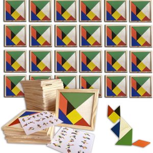 Lot de 25 tangrams Montessori Kukurullo : le cadeau d&rsquo;anniversaire idéal pour les enfants