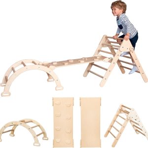Lot de 3 jeux de motricité Montessori : triangle, rampe et toboggan